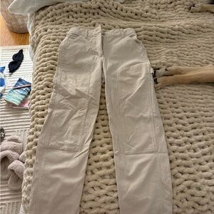 Wilfred Tan Cargo Pants Straight Leg Cotton Blend